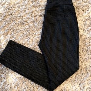 Black dotted high waist dress pants